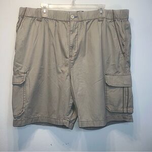 Tommy Bahama "Relax" Cargo Shorts Mens XXL Khaki Tan Elastic Waist Drawstring